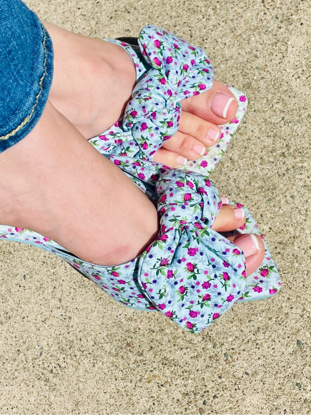 Jeffrey Campbell Floral Knot Slide Sandals - Pink/blue - Picture 5 of 5